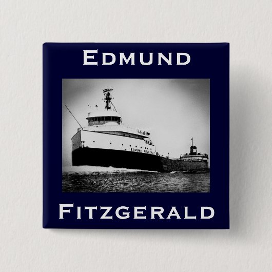 Badge Carré 5 Cm L'Edmund Fitzgerald (Devant)