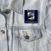 Badge Carré 5 Cm L'Edmund Fitzgerald (En situation)