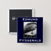 Badge Carré 5 Cm L'Edmund Fitzgerald (Devant & derrière)