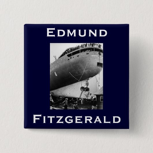 Badge Carré 5 Cm L'Edmund Fitzgerald (Devant)