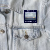 Badge Carré 5 Cm L'Edmund Fitzgerald (En situation)