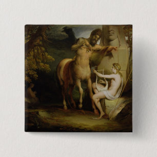 Badge Carré 5 Cm L'éducation d'Achille, c.1772 (huile sur la toile