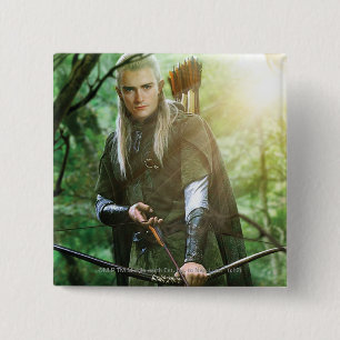 Badge Carré 5 Cm LEGOLAS GREENLEAF™ avec l'arc