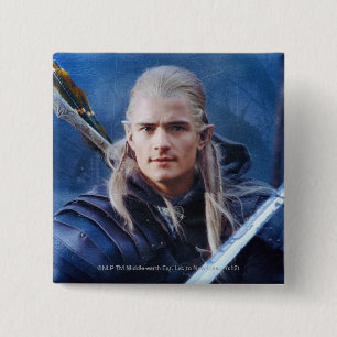 Badge Carré 5 Cm LEGOLAS GREENLEAF™ en bleu