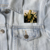 Badge Carré 5 Cm LEGOLAS GREENLEAF™ Gros plan sur cheval (En situation)