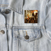 Badge Carré 5 Cm LEGOLAS GREENLEAF™ in Action (En situation)