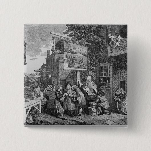 Badge Carré 5 Cm L'élection II : Prospection pour des votes (Devant)