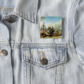 Badge Carré 5 Cm L'embarquement de Ruyter et de William de Witt (En situation)