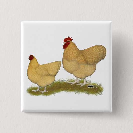 Badge Carré 5 Cm Lemon Cuckoo (Devant)