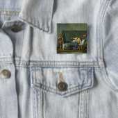 Badge Carré 5 Cm L'empereur Severus réprimandant son fils (En situation)