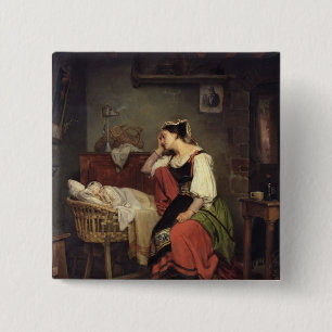 Badge Carré 5 Cm L'enfant malade