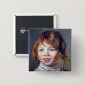 Badge Carré 5 Cm L'enfant riant (Devant & derrière)