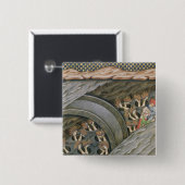 Badge Carré 5 Cm L'enfer de Dante avec un commentaire (Devant & derrière)