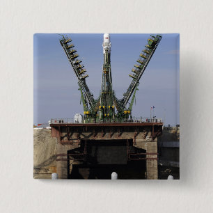 Badge Carré 5 Cm L'engin spatial Soyouz TMA-13