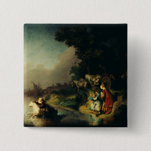 Badge Carré 5 Cm L'Enlèvement d'Europe par Rembrandt