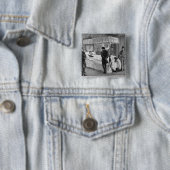Badge Carré 5 Cm L'enterrement de Garibaldi chez Caprera (En situation)
