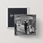 Badge Carré 5 Cm L'enterrement de Garibaldi chez Caprera (Devant & derrière)