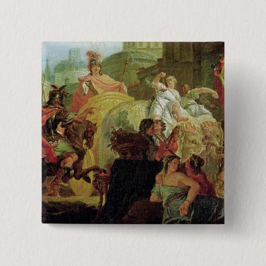 Badge Carré 5 Cm L'entrée d'Alexandre le grand (Devant)