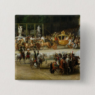 Badge Carré 5 Cm L'entrée du napoléon et de la Marie-Louise