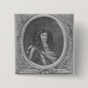Badge Carré 5 Cm Leopold I, empereur romain saint