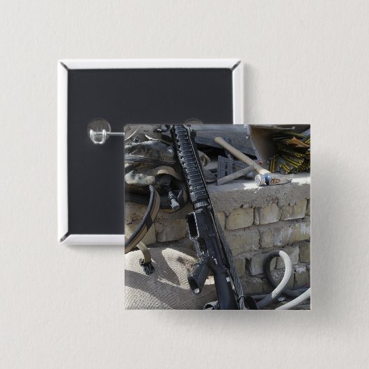 Badge Carré 5 Cm L'équipement d'une Marine (Devant & derrière)