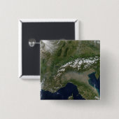 Badge Carré 5 Cm Les Alpes 2 (Devant & derrière)