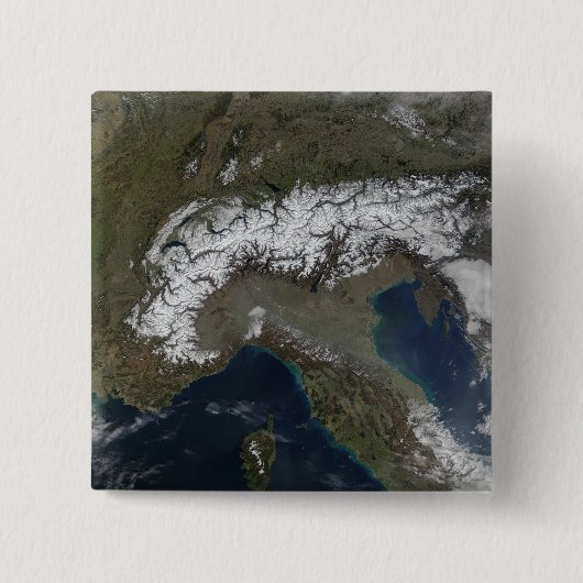 Badge Carré 5 Cm Les Alpes 3 (Devant)