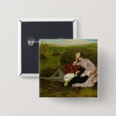 Badge Carré 5 Cm Les amants, 1870 (Devant & derrière)