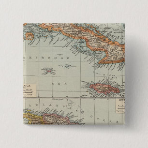 Badge Carré 5 Cm Les Antilles