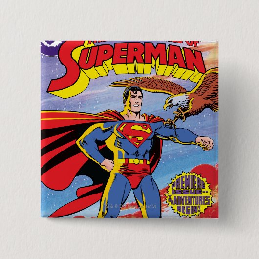Badge Carré 5 Cm Les aventures de Superman #424 (Devant)