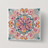 Badge Carré 5 Cm Les Bliss de la nature (Devant)