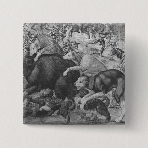 Badge Carré 5 Cm Les chasses de Maximilian, Capricorne