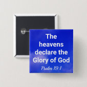 Badge Carré 5 Cm Les cieux déclarent chrétiens  (Devant & derrière)