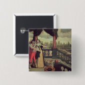 Badge Carré 5 Cm Les cinq sens - odeur (Devant & derrière)