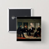 Badge Carré 5 Cm Les conciliateurs avec Abraham Lincoln (Devant & derrière)