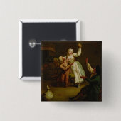 Badge Carré 5 Cm Les couples heureux (Devant & derrière)