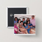 Badge Carré 5 Cm les dames (Devant & derrière)