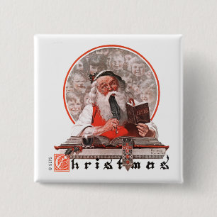 Badge Carré 5 Cm Les dépenses de Père Noël