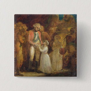 Badge Carré 5 Cm Les deux fils de Tipu Sahib, sultan de Mysore,