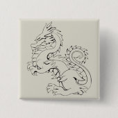 Badge Carré 5 Cm Les Dragons Asiatiques Tatsu Sont Des Créatures My (Devant)