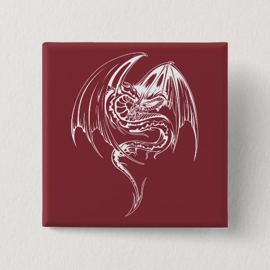 Badge Carré 5 Cm Les dragons de wyvern sont des créatures mythiques (Devant)
