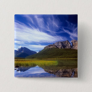 Badge Carré 5 Cm Les eaux calmes du lac Waterfowl créent un