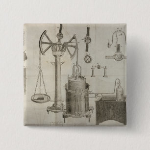 Badge Carré 5 Cm Les éléments de Chemistry