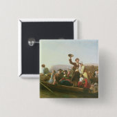 Badge Carré 5 Cm Les émigrants (Devant & derrière)