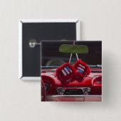 Badge Carré 5 Cm Les Etats-Unis, le Massachusetts, Gloucester. (Devant & derrière)