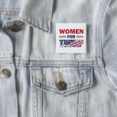 Badge Carré 5 Cm Les Femmes Pour Trump (En situation)