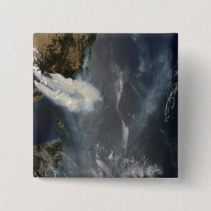 Badge Carré 5 Cm Les feux et fumée en Australie du sud-est