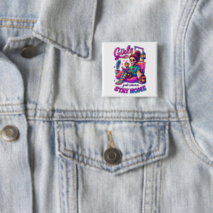 Badge Carré 5 Cm Les Filles Voulaient Juste...