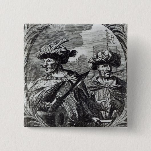 Badge Carré 5 Cm Les frères de Barbarossa (Devant)