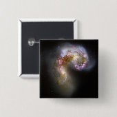 Badge Carré 5 Cm Les galaxies d'Antennes (Devant & derrière)